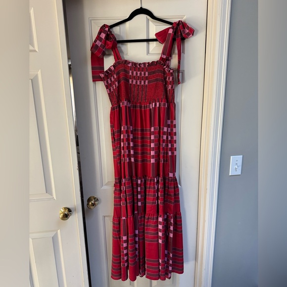 Plaid Smocked Top Maxi Dress - Picture 2 of 6